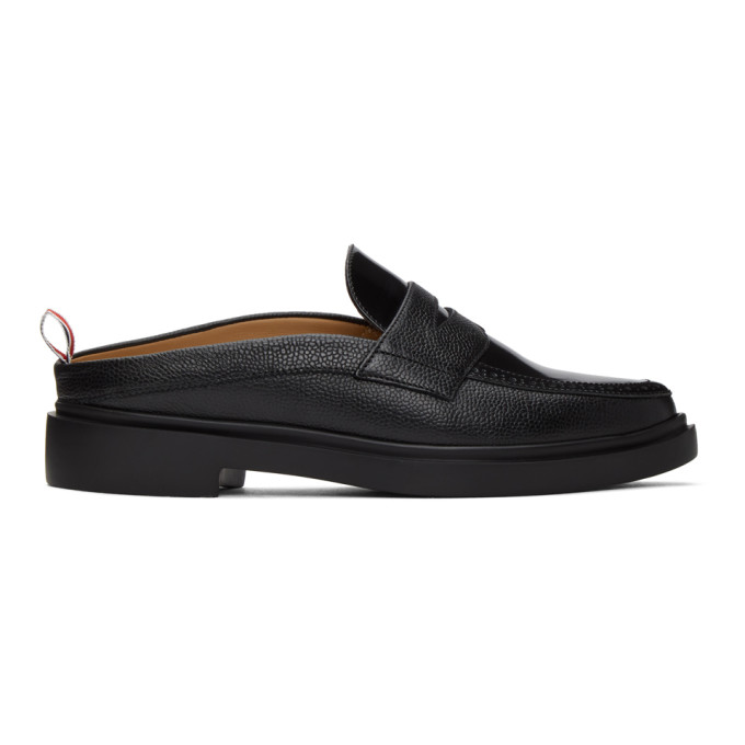 black slip on loafers
