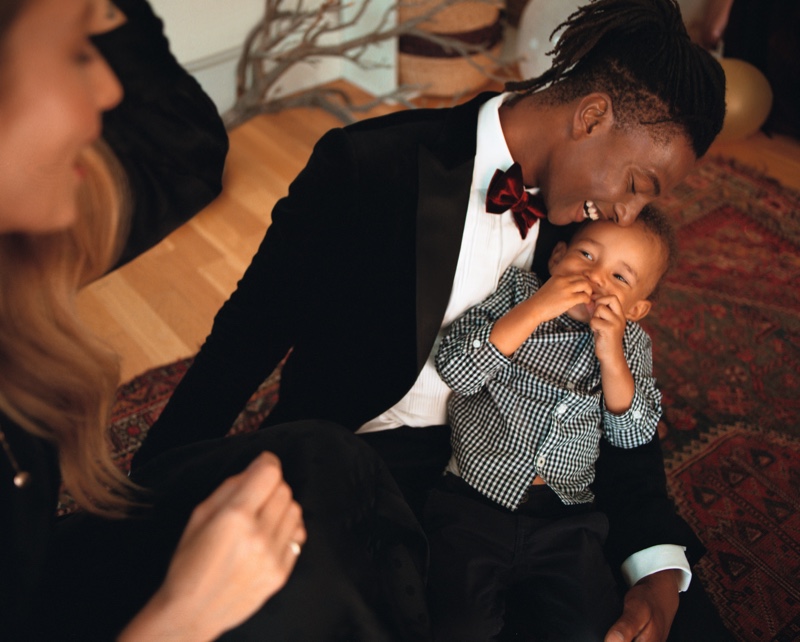 Ty Ogunkoya and his son Tayo front Tommy Hilfiger's holiday 2020 campaign.