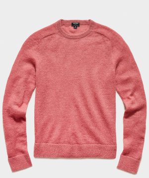 Brushed Italian Mohair Wool Sweater in Vintage Rose Brushed Italian Mohair Wool Sweater in Vintage Rose