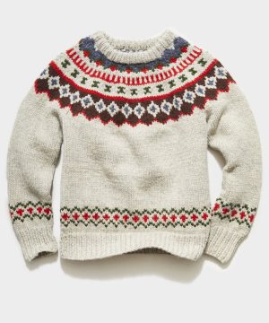 Canada Faire Isle Sweater in Cream Canada Faire Isle Sweater in Cream