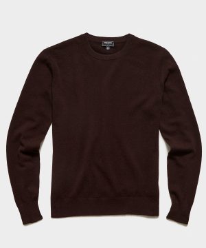 Cashmere Crewneck Sweater in Burgundy Cashmere Crewneck Sweater in Burgundy