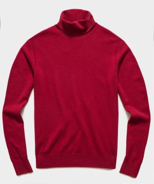 Cashmere Turtleneck in Deep Red Cashmere Turtleneck in Deep Red