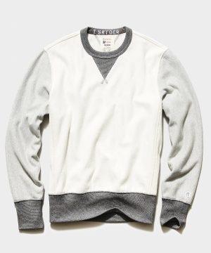 Colorblock Sweatshirt in Alabaster Colorblock Sweatshirt in Alabaster