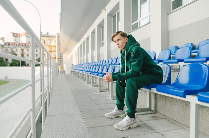 Green Tracksuit Activewear Hoodie Sweatpants Man Green Tracksuit Activewear Hoodie Sweatpants Man