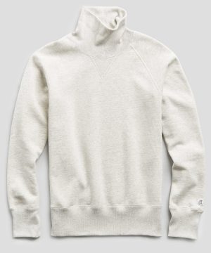 Heavyweight Turtleneck Sweatshirt in Eggshell Mix Heavyweight Turtleneck Sweatshirt in Eggshell Mix