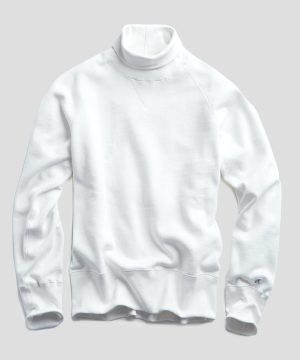 Heavyweight Turtleneck Sweatshirt in White Heavyweight Turtleneck Sweatshirt in White