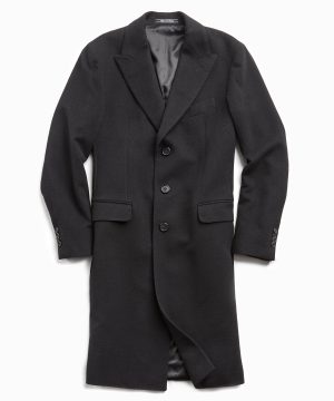 Italian Cashmere Topcoat in Black Italian Cashmere Topcoat in Black