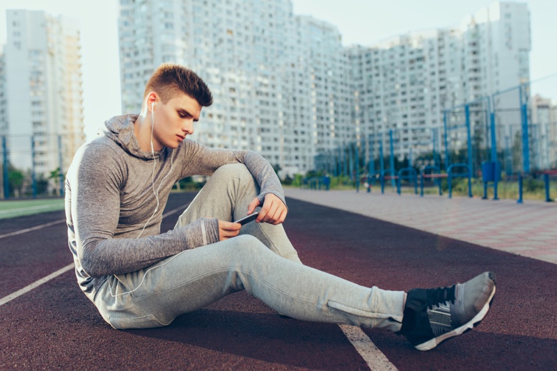 Man Grey Track Suit Activewear Man Grey Track Suit Activewear