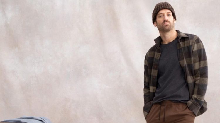 Matthew Dons New Essentials from Banana Republic