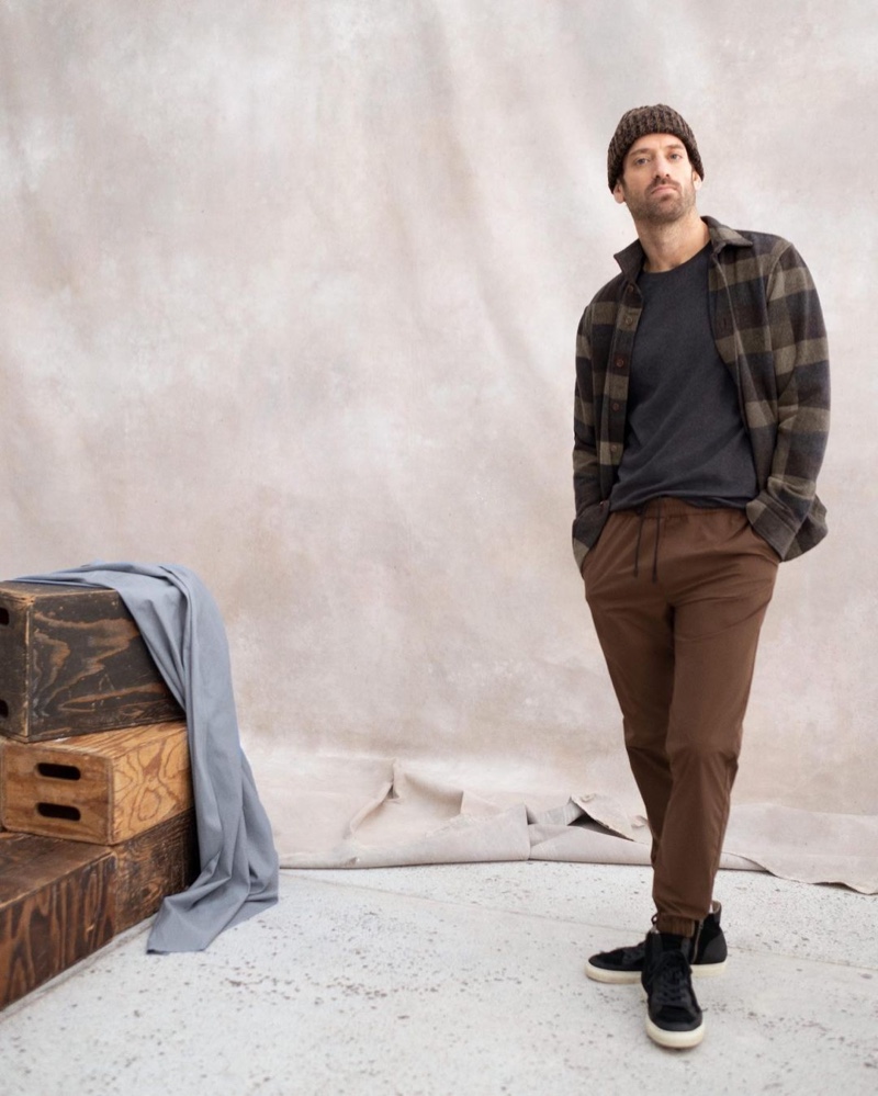 Matthew Avedon dons an essential winter look from Banana Republic.