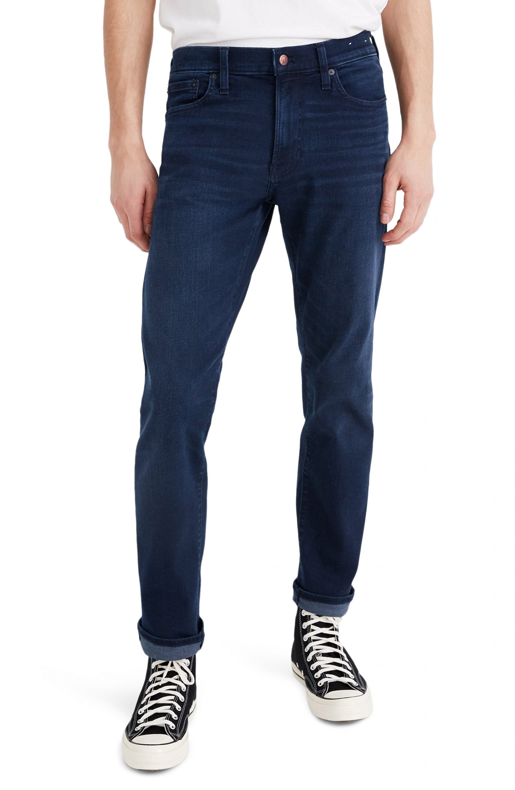 Men’s Madewell Straight Everyday Flex Jeans, Size 31 x 32 - Blue | The ...