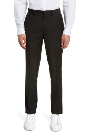 Men's Topman Black Skinny Fit Dress Pants, Size 34 x 30 - Black Men's Topman Black Skinny Fit Dress Pants, Size 34 x 30 - Black