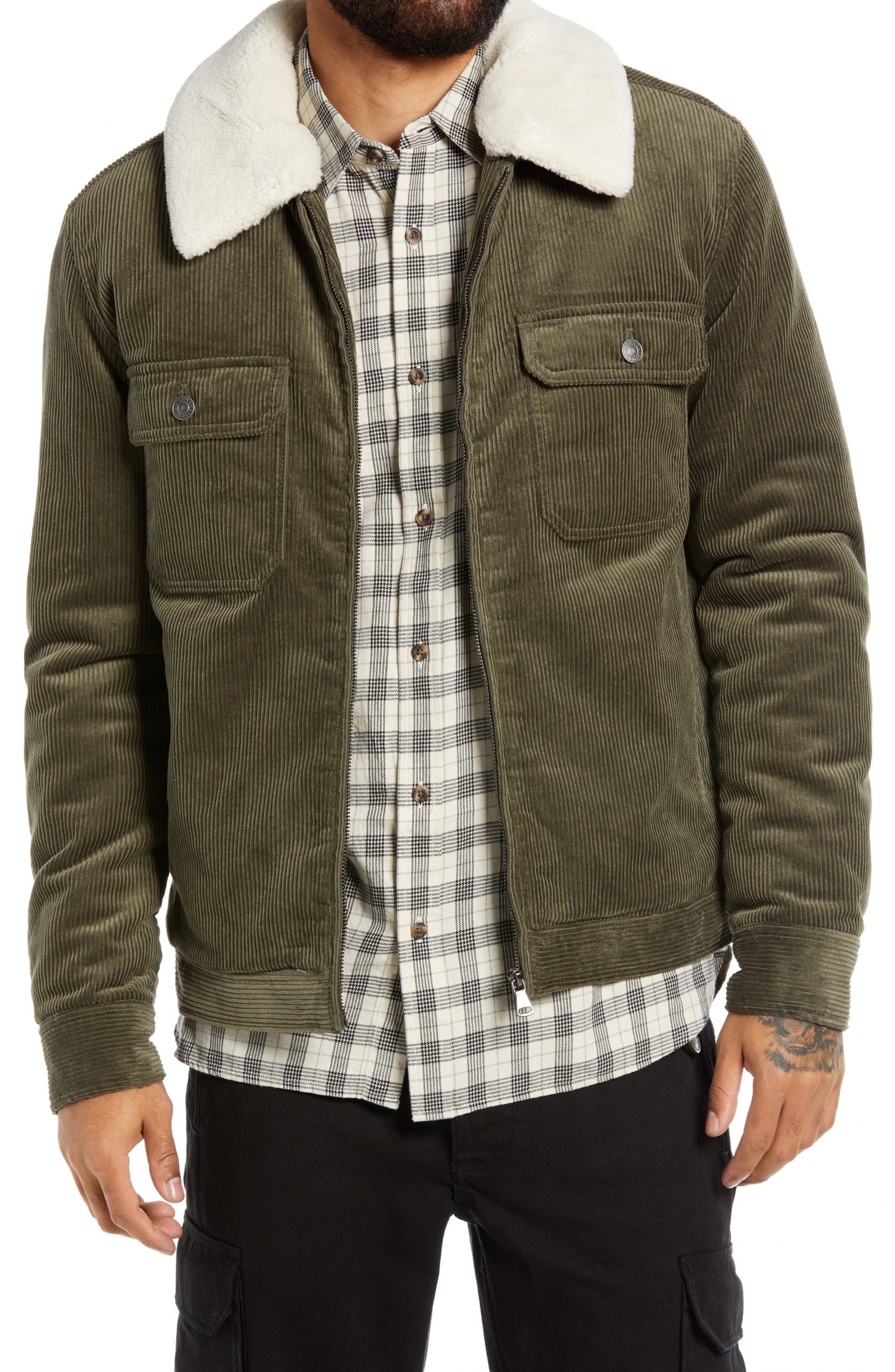 Download Men's Topman Harrington Corduroy Jacket, Size Medium ...