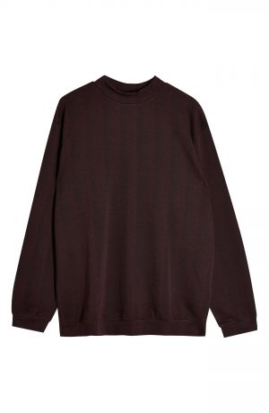 Men's Topman Herringbone Long Sleeve Shirt, Size Large - Burgundy Men's Topman Herringbone Long Sleeve Shirt, Size Large - Burgundy