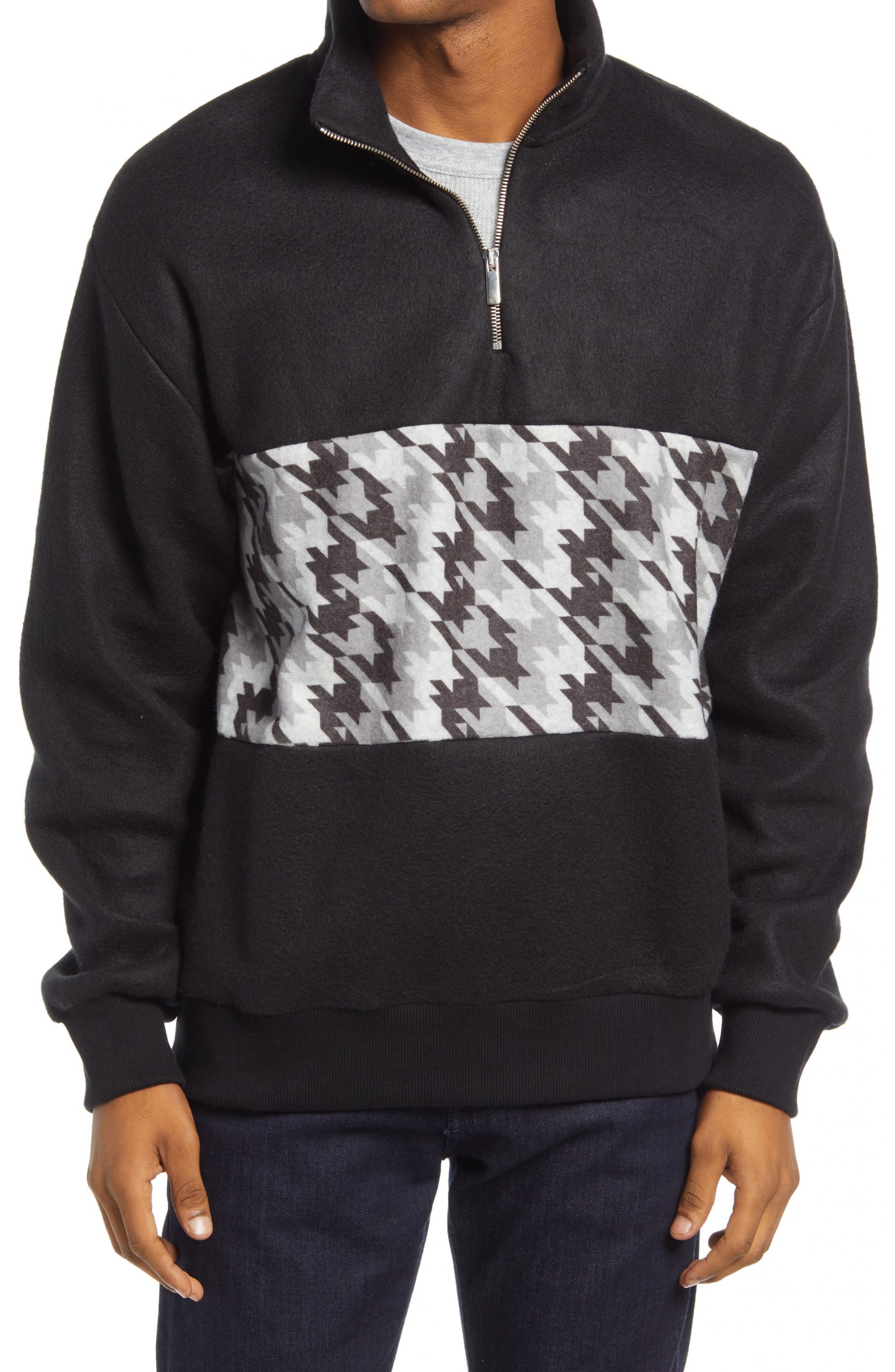 large black sweatshirt