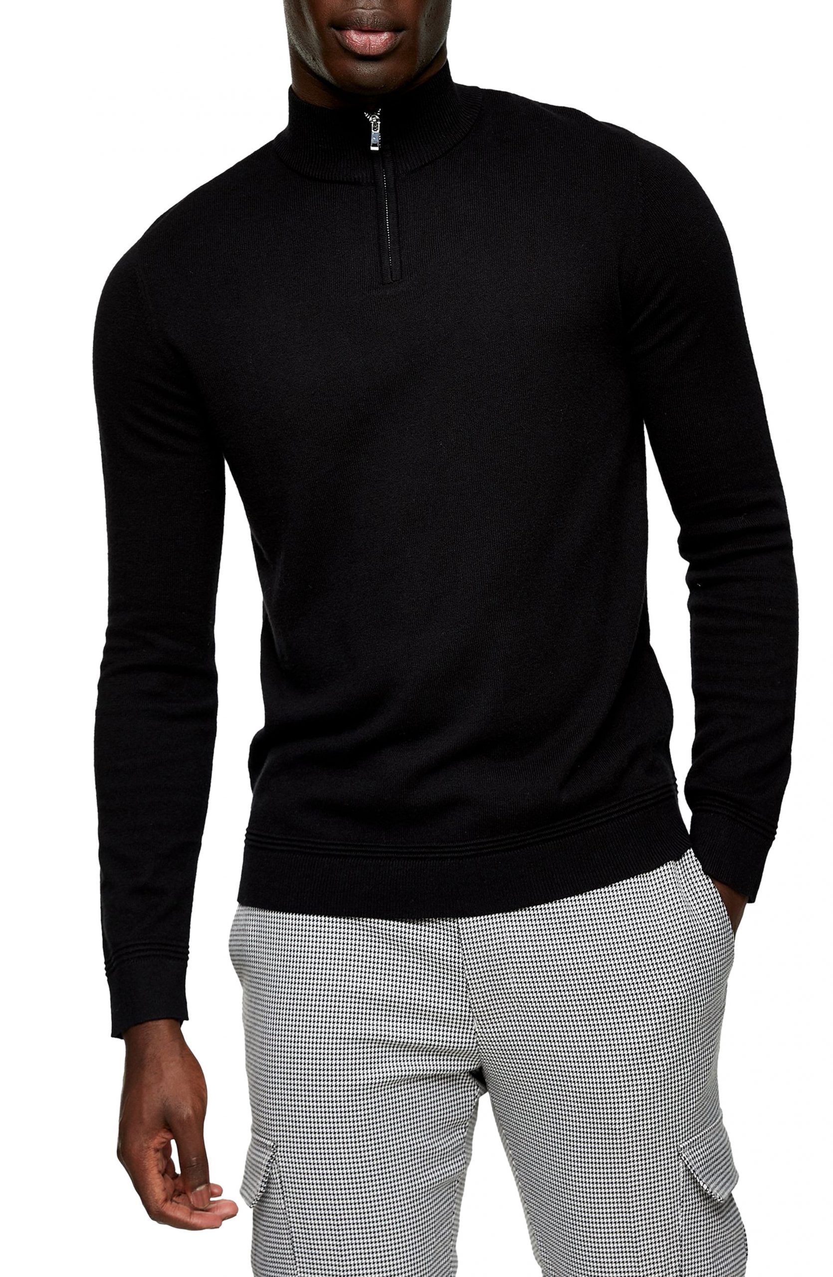 funnel neck sweater mens
