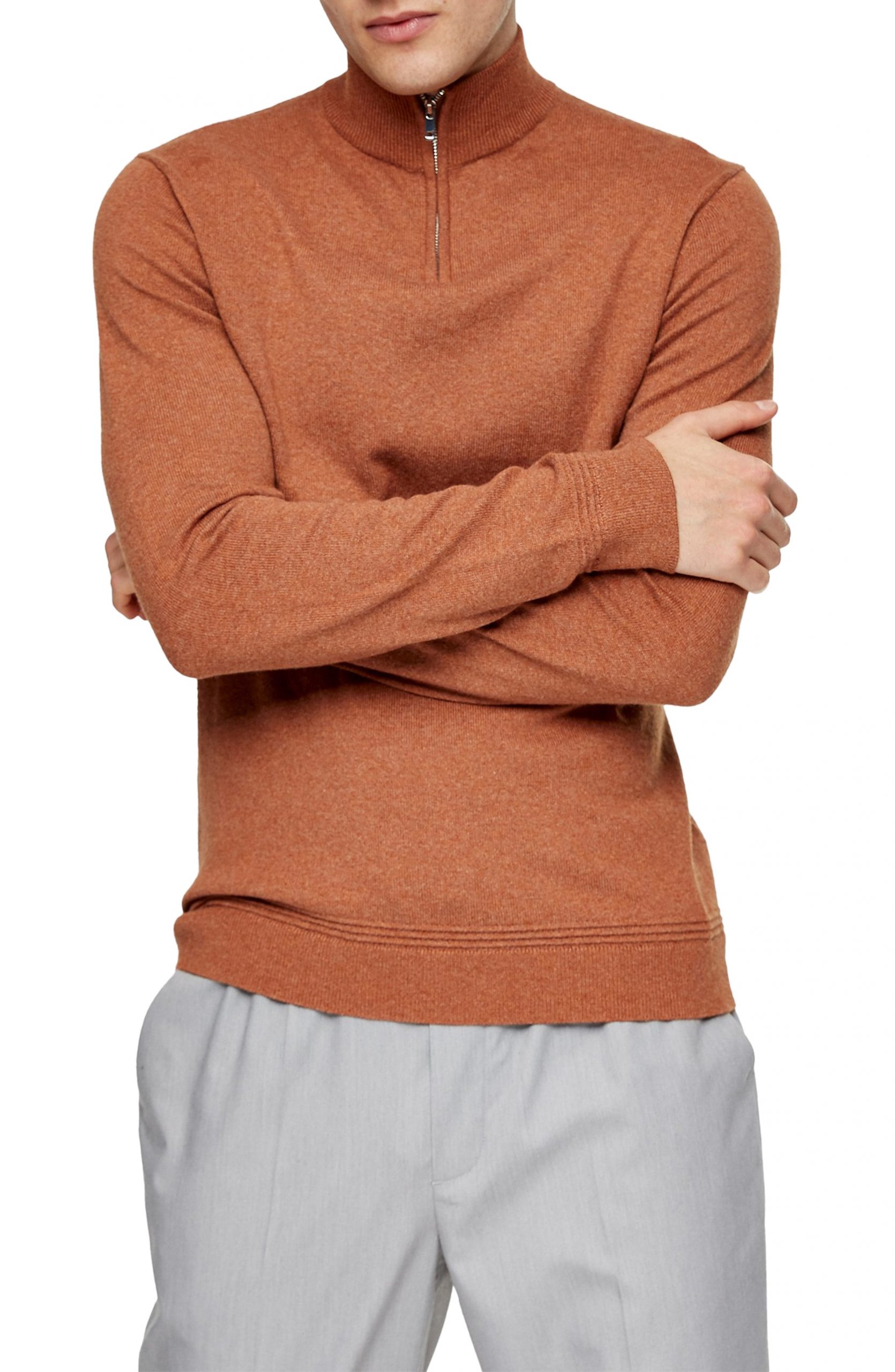 funnel neck sweater mens