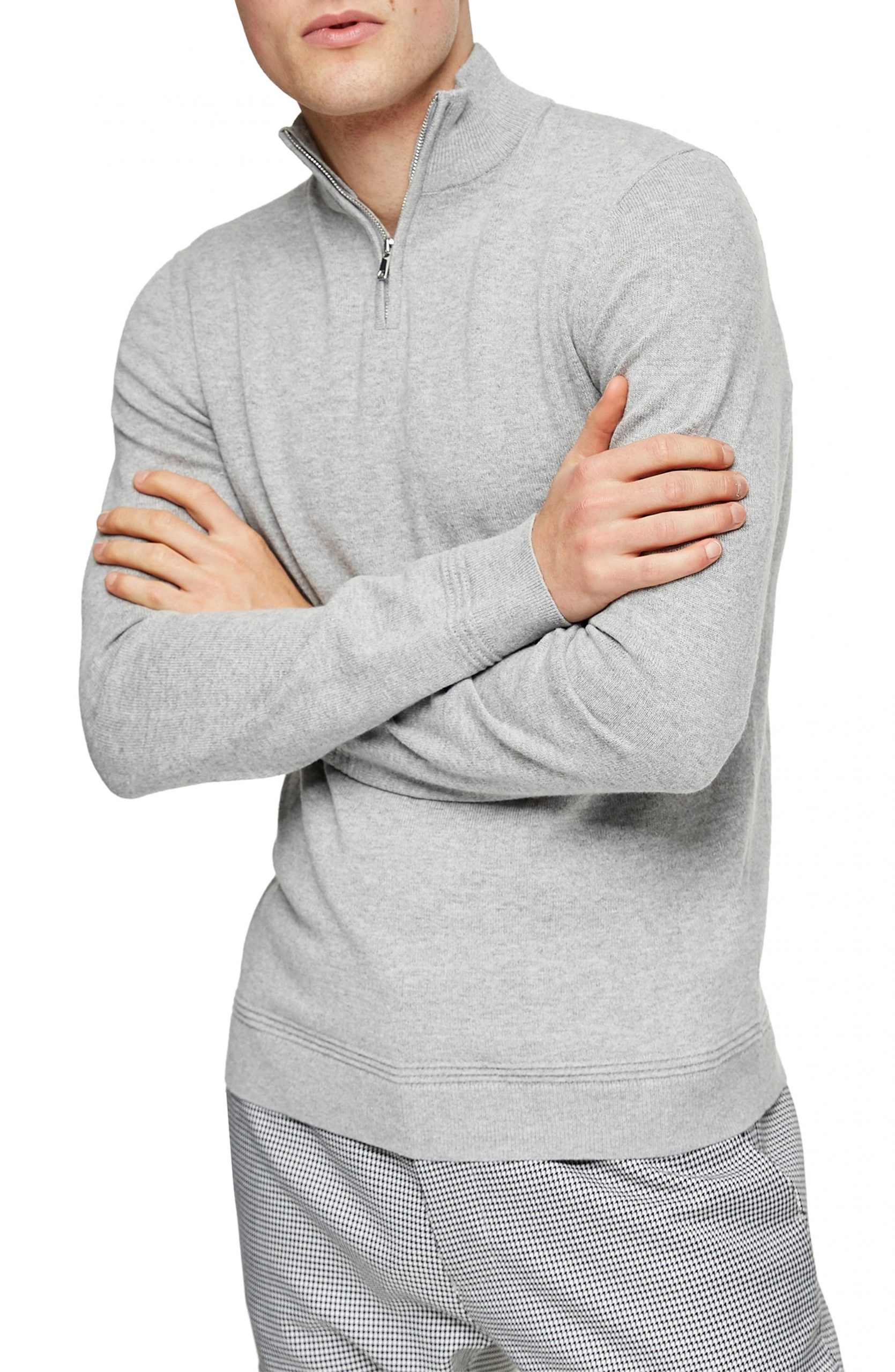 funnel neck sweater mens