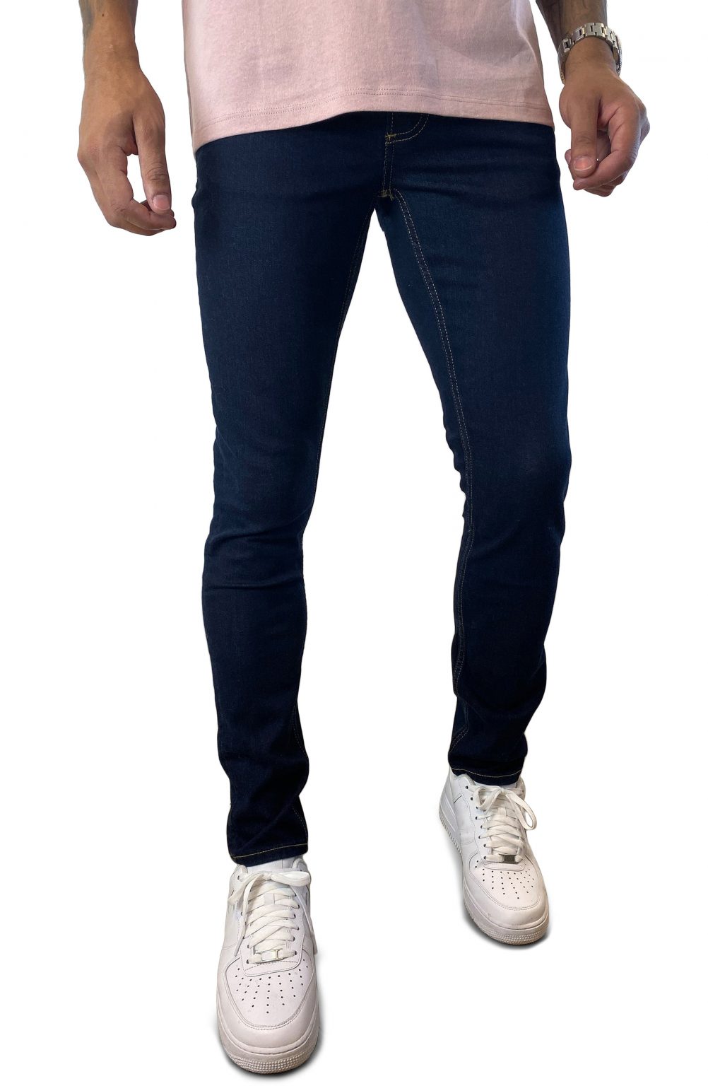 Men’s Topman Raw Denim Stretch Skinny Jeans, Size 28 x 32 - Blue | The ...