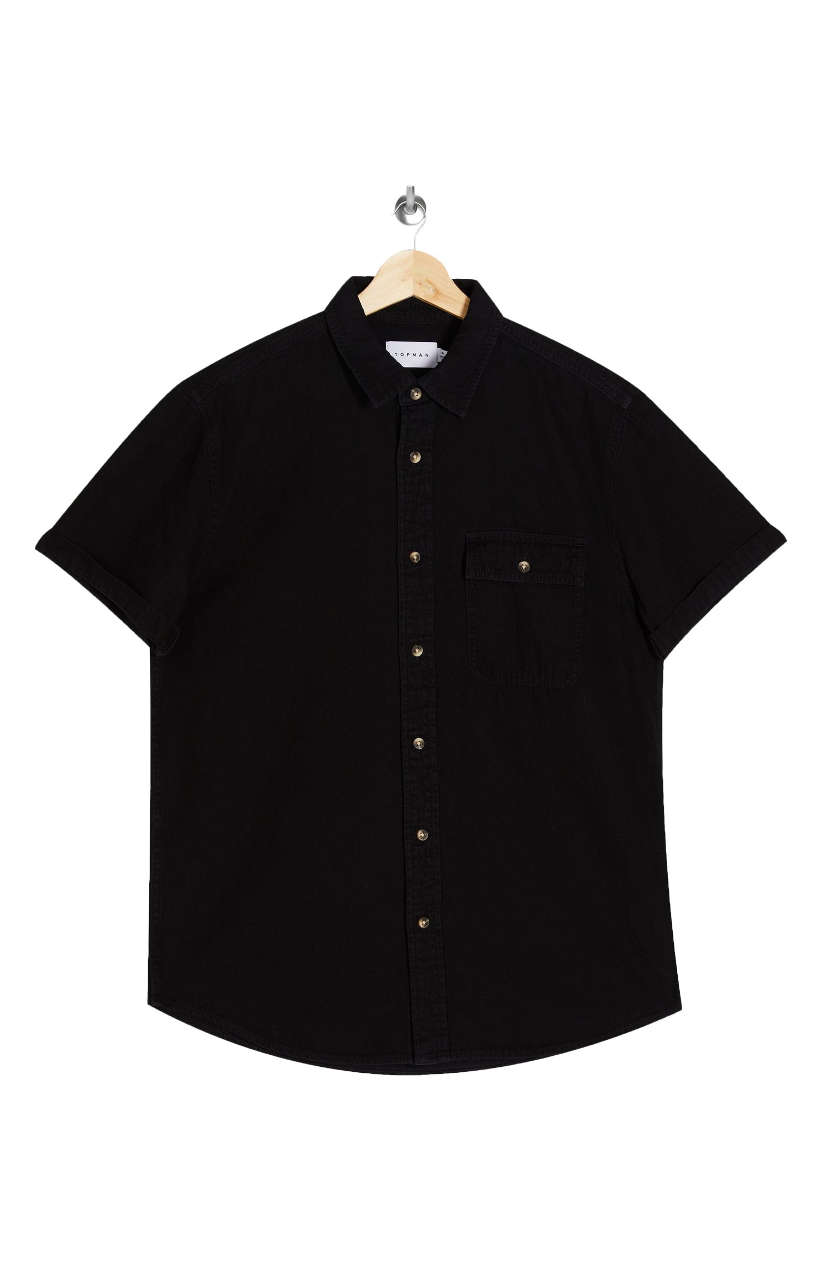 black short sleeve button up near me