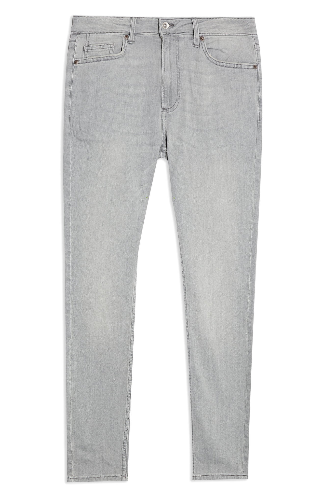 Men’s Topman Spray On Skinny Jeans, Size 32 x 34 - Grey | The Fashionisto