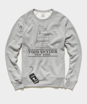 Peanuts City Collection Todd Snyder Crewneck Sweatshirt in Grey Heather Peanuts City Collection Todd Snyder Crewneck Sweatshirt in Grey Heather