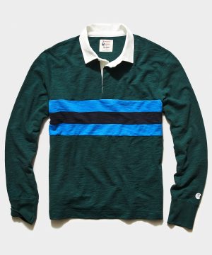 Pieced Striped Rugby in Green Pieced Striped Rugby in Green