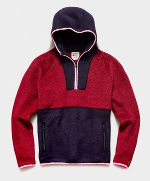 Polartec Half Zip Hoodie in Crushed Berry Polartec Half Zip Hoodie in Crushed Berry