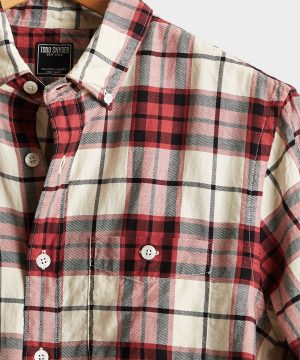 Portuguese Red Plaid Flannel Shirt Portuguese Red Plaid Flannel Shirt