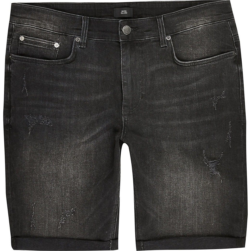 mens big and tall black ripped jeans
