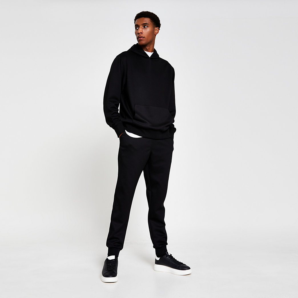 river island leather joggers