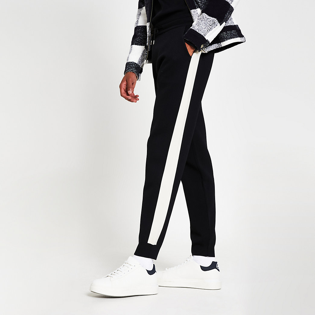 river island black joggers