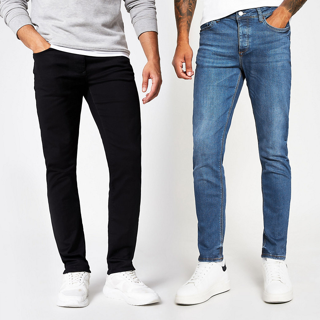 river island mens black jeans