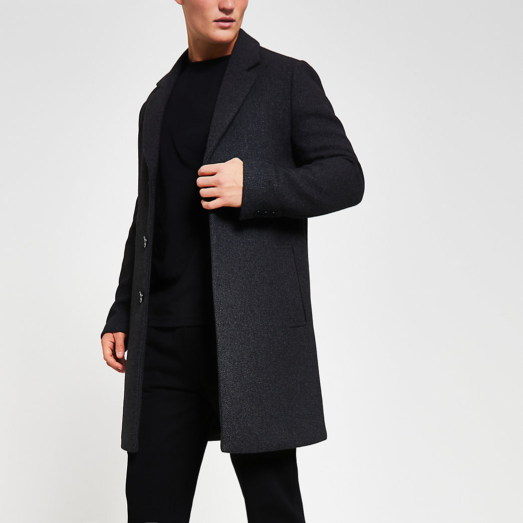 charcoal grey coat mens