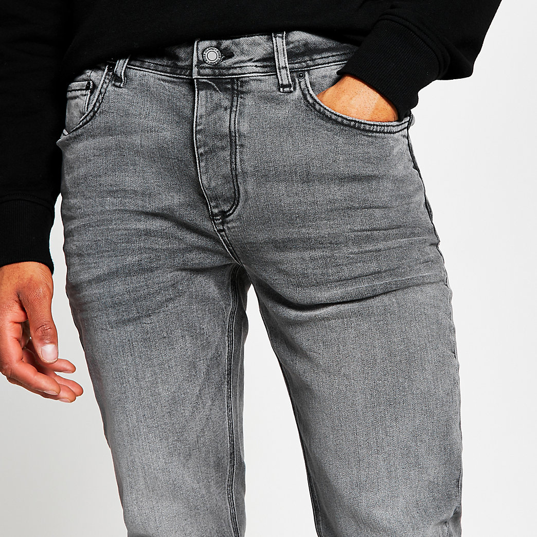 river island grey jeans mens