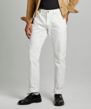 SLIM FIT 5-POCKET CHINO IN WHITE SLIM FIT 5-POCKET CHINO IN WHITE
