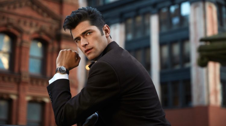 Sean O'Pry dons OMEGA's De Ville Tresor watch for a social media campaign.