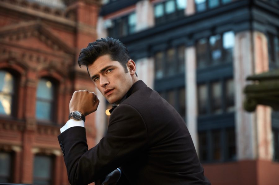 Sean O'Pry dons OMEGA's De Ville Tresor watch for a social media campaign.