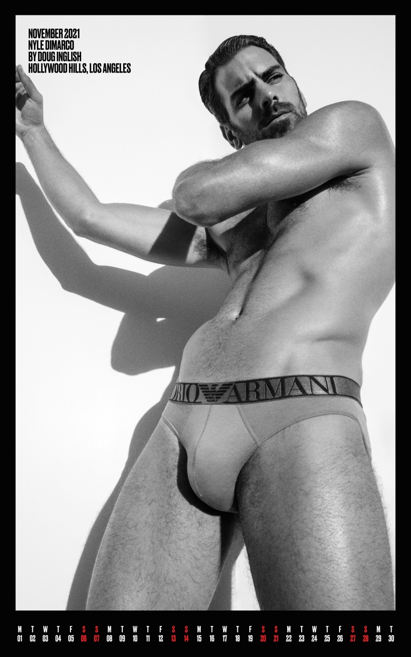 Doug Inglish photographs Nyle DiMarco for the 2021 V/VMAN calendar.