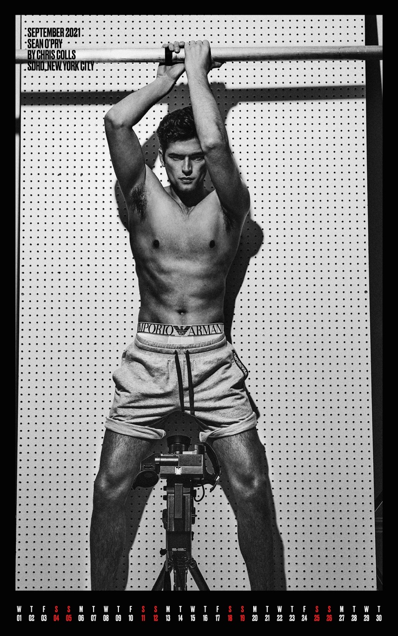 Sean O'Pry Shirtless Empori Armani Underwear Picture 2021 V/VMAN Calendar