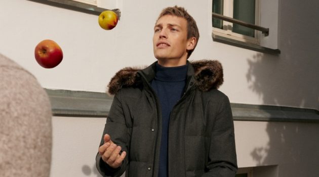 Victor is a 'Man About Town' for Massimo Dutti Victor Nylander sports a charcoal-colored winter look from Massimo Dutti.
