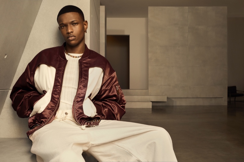 Malik Anderson fronts AMBUSH's spring-summer 2021 men's campaign.