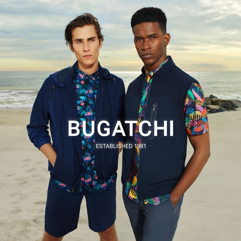 Bugatchi taps models Liam Kelly and Salomon Diaz as the stars of its spring-summer 2021 men's campaign.