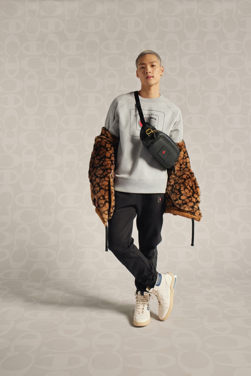 Entertainer Jeffrey Tung rocks a sporty look from the Coach x Champion collection. » Coach Unveils Champion Collection with Campaign Entertainer Jeffrey Tung rocks a sporty look from the Coach x Champion collection.
