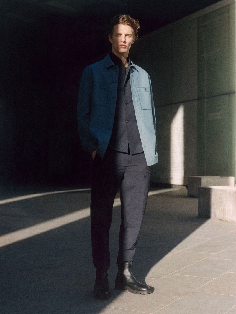 Mel Bles photographs Tim Schuhmacher in the Core by COS collection.