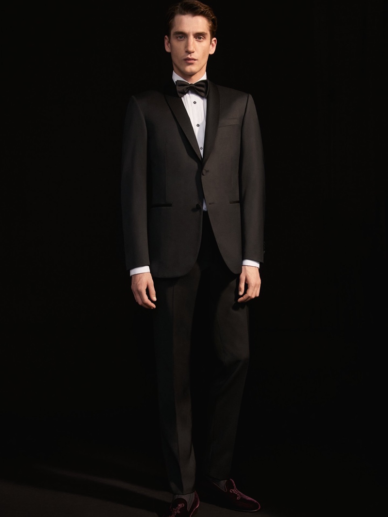 Donning an elegant tuxedo, Anatol Modzelewski wears Corneliani Cerimonia.