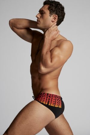 DSQUARED2 Men Beachwear Black Size 34 72% Polyamide 28% Elastane DSQUARED2 Men Beachwear Black Size 34 72% Polyamide 28% Elastane