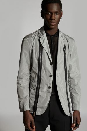 DSQUARED2 Men Blazer Light grey Size 36 100% Polyamide DSQUARED2 Men Blazer Light grey Size 36 100% Polyamide