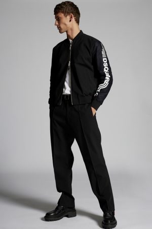 DSQUARED2 Men Kaban Black Size 38 95% Virgin Wool 5% Elastane DSQUARED2 Men Kaban Black Size 38 95% Virgin Wool 5% Elastane