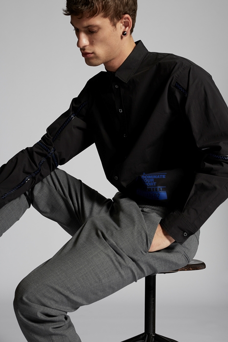 DSQUARED2 Men Shirt Black Size 44 97% Cotton 3% Elastane | The Fashionisto